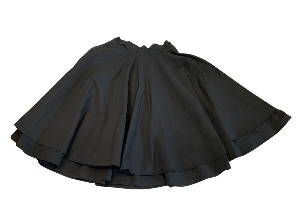 Alice Moon Womens Retro Tiered Twirly Circle Skirt Size S Black Full 50s Twee